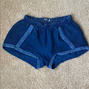 Earthbound Trading Co- Stretchy, soft Blue shorts